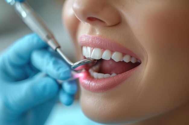 The professional dental cleaning process at International Dental Center